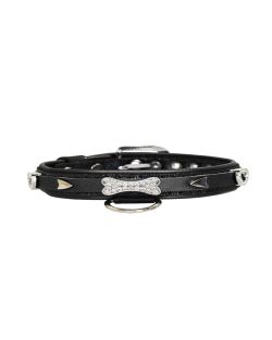 Paw and heart adorned with rhinestones - KD01002/35/20/BM/01