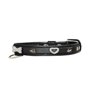 Paw and heart adorned with rhinestones – KD01002/35/20/BM/01