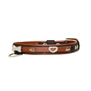 Paw and heart adorned with rhinestones – KD01002/35/20/BM/08