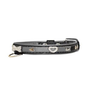 Paw and heart adorned with rhinestones – KD01002/35/20/BM/12