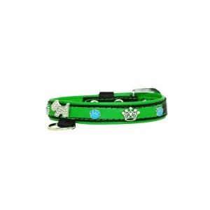 Dog and colorful paw prints and crowns adorned with rhinestones – KD01003/35/20/CW/05