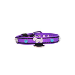 Dog and colorful paw prints and crowns adorned with rhinestones – KD01003/35/20/CW/07