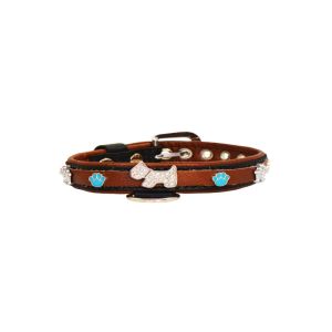 Dog and colorful paw prints and crowns adorned with rhinestones – KD01003/35/20/CW/08