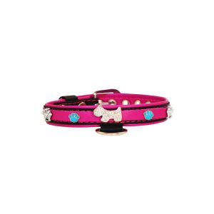 Dog and colorful paw prints and crowns adorned with rhinestones – KD01003/35/20/CW/13