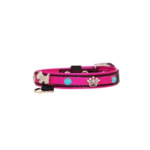 Dog and colorful paw prints and crowns adorned with rhinestones – KD01003/35/20/CW/13