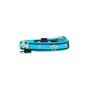 Dog and colorful paw prints and crowns adorned with rhinestones – KD01003/35/20/CW/14