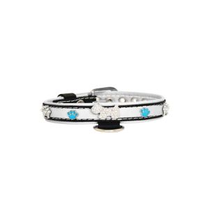 Dog and colorful paw prints and crowns adorned with rhinestones – KD01003/40/20/CW/02