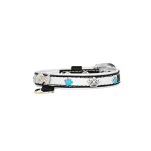 Dog and colorful paw prints and crowns adorned with rhinestones – KD01003/40/20/CW/02