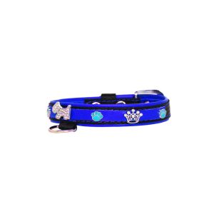 Dog and colorful paw prints and crowns adorned with rhinestones – KD01003/40/20/CW/03