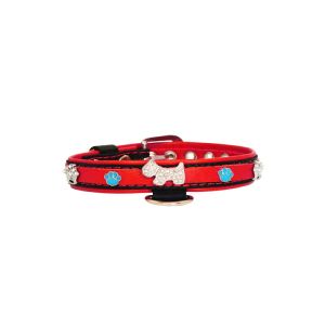 Dog and colorful paw prints and crowns adorned with rhinestones – KD01003/45/20/CW/04