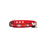 Dog and colorful paw prints and crowns adorned with rhinestones – KD01003/45/20/CW/04