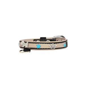 Dog and colorful paw prints and crowns adorned with rhinestones – KD01003/45/20/CW/09