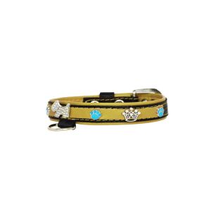 Dog and colorful paw prints and crowns adorned with rhinestones – KD01003/45/20/CW/28
