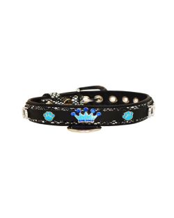 Crown, colorful dog paw print, and horseshoe adorned with rhinestones - KD01005/40/20/SB/01
