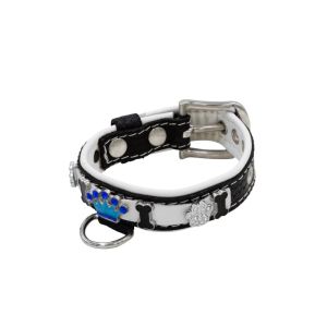 Colorful crown, paw prints, and colorful bones adorned with rhinestones – KD01006/35/20/CW/02