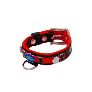 Colorful crown, paw prints, and colorful bones adorned with rhinestones – KD01006/35/20/CW/04