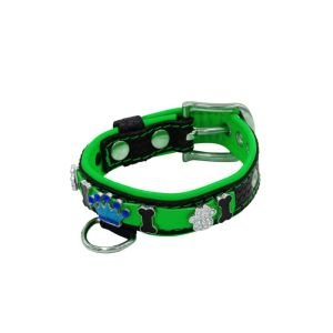 Colorful crown, paw prints, and colorful bones adorned with rhinestones – KD01006/35/20/CW/05