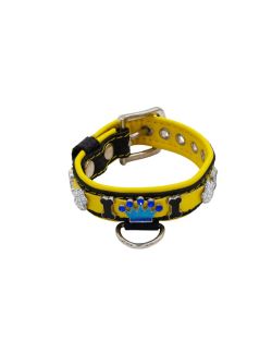 Colorful crown, paw prints, and colorful bones adorned with rhinestones - KD01006/35/20/CW/06