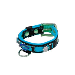 Colorful crown, paw prints, and colorful bones adorned with rhinestones – KD01006/35/20/CW/14