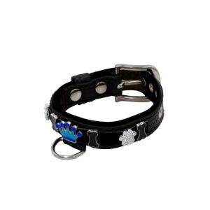Colorful crown, paw prints, and colorful bones adorned with rhinestones – KD01006/40/20/CW/01