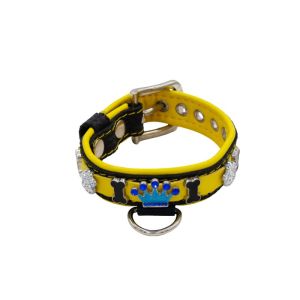Colorful crown, paw prints, and colorful bones adorned with rhinestones – KD01006/40/20/CW/06