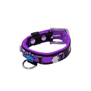 Colorful crown, paw prints, and colorful bones adorned with rhinestones – KD01006/40/20/CW/07