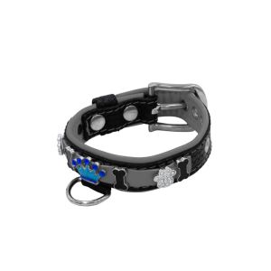 Colorful crown, paw prints, and colorful bones adorned with rhinestones – KD01006/40/20/CW/12