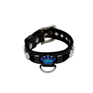 Colorful crown, paw prints, and colorful bones adorned with rhinestones – KD01006/45/20/CW/01