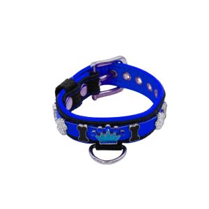 Colorful crown, paw prints, and colorful bones adorned with rhinestones – KD01006/45/20/CW/03