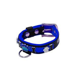 Colorful crown, paw prints, and colorful bones adorned with rhinestones – KD01006/45/20/CW/03