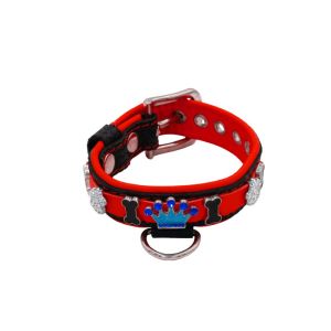 Colorful crown, paw prints, and colorful bones adorned with rhinestones – KD01006/45/20/CW/04