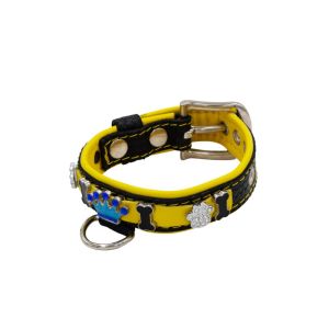 Colorful crown, paw prints, and colorful bones adorned with rhinestones – KD01006/45/20/CW/06