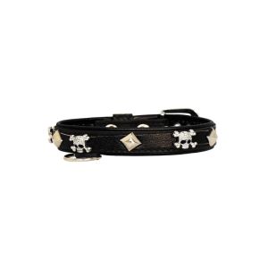 Skull adorned with rhinestones and pyramids – KD01009/40/20/CW/01
