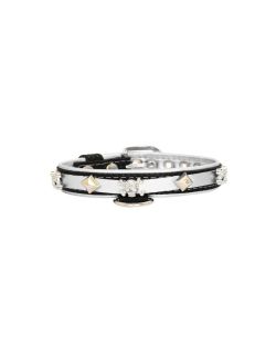 Skull adorned with rhinestones and pyramids - KD01009/40/20/CW/02
