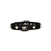 Skull adorned with rhinestones and pyramids – KD01009/45/20/CW/01