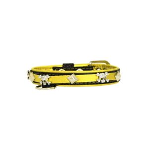 Skull adorned with rhinestones and pyramids – KD01009/45/20/CW/06