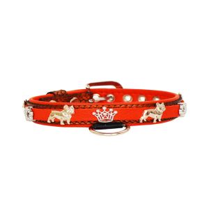 Crown adorned with rhinestones and a dog – French Bulldog with a star decorated with rhinestones – KD01011/35/20/BW/04