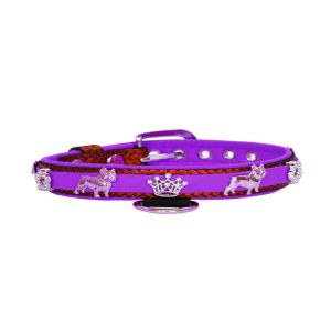 Crown adorned with rhinestones and a dog – French Bulldog with a star decorated with rhinestones – KD01011/35/20/BW/07