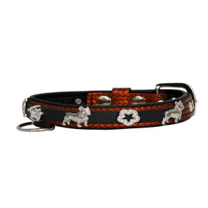Crown adorned with rhinestones and a dog – French Bulldog with a star decorated with rhinestones – KD01011/40/20/BW/01