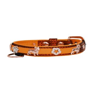 Crown adorned with rhinestones and a dog – French Bulldog with a star decorated with rhinestones – KD01011/40/20/BW/11