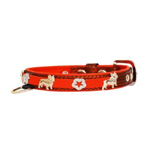Crown adorned with rhinestones and a dog – French Bulldog with a star decorated with rhinestones – KD01011/45/20/BW/04