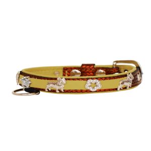 Crown adorned with rhinestones and a dog – French Bulldog with a star decorated with rhinestones – KD01011/45/20/BW/28