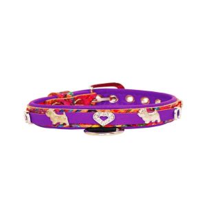 Heart adorned with rhinestones and a dog – Westie with a horseshoe decorated with rhinestones – KD01012/35/20/ML/07
