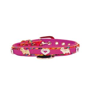 Heart adorned with rhinestones and a dog – Westie with a horseshoe decorated with rhinestones – KD01012/35/20/ML/13