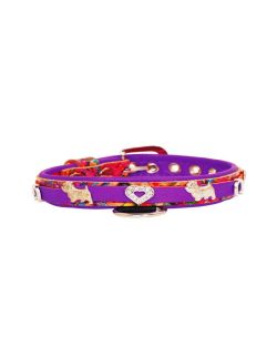 Corazón adornado con pedrería y perro – Westie con herradura decorada con pedrería - KD01012/40/20/ML/07
