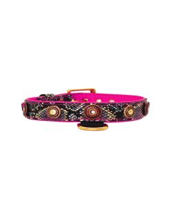 Round shield with rhinestones and round carved stones - KD01014/50/25/SM/13
