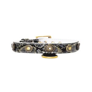Round shield with rhinestones and round carved stones – KD01014/55/25/SM/02