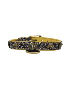 Escudo redondo con cruz medieval, diamante y diamante grabado. - KD01016/45/25/SM/28