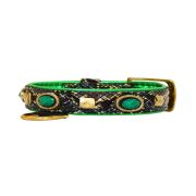 Black oval gemstone and square hammered stone – KD01018/55/25/SM/05