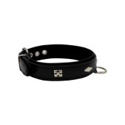 Rhombus with a pom-pom square pyramid with leather inlay – KD01037/50/30/BK/01